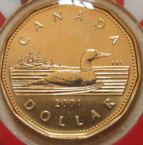 2001 canada loonie one - canada, dollar