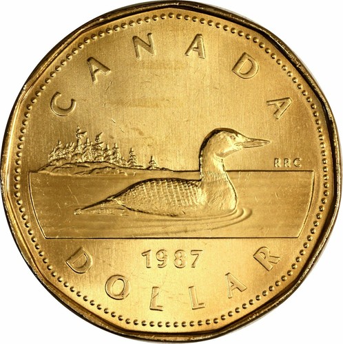 1987 canada first - 1987, loonie.