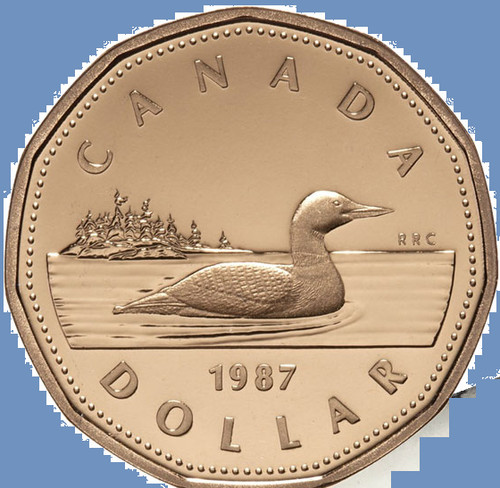 1987 canada first loonie one - canada,