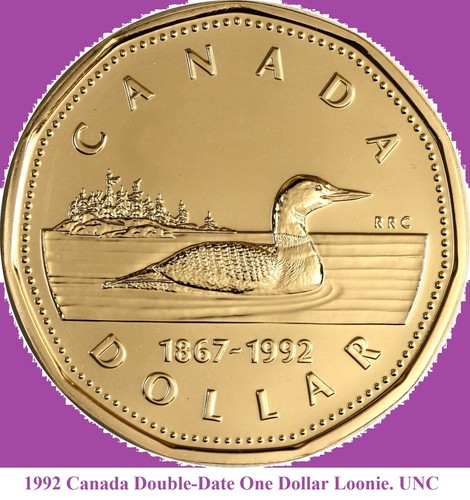 1992 canada one dollar - canada,