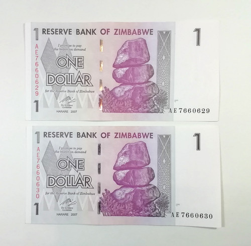 Banconote zimbabwe x un - zimbabwe,,